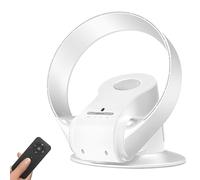 Bladeless Wall Mount Fan with Remote Control,Leafless Wall Fan Oscillating Fans for Indoors,14" Small Quiet Tower Fan 80° Oscillating Bladeless Fans for Bedroom Sleeping,Living Room,Office(White)