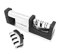BladeRunner ProMax - Professional 3 Stage Kitchen Knife Sharpener - Free Spare Grinding Head, Safe Non Slip Sharpening System, Ergonomic Design, Durable Quality, Painstakingly Tested