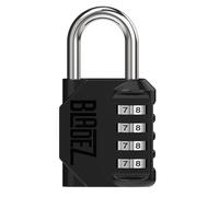 Bladez Combination Padlock with Code, Heavy Duty 4 Digit Pad Locks with Code, Weatherproof & Rust Resistant Locker Padlocks for Gym, School, Shed, Toolbox, Storage & Gate Pack of 1 Black