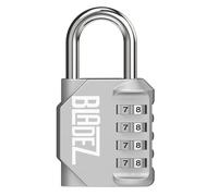 Bladez Combination Padlock with Code, Heavy Duty 4 Digit Pad Locks with Code, Weatherproof & Rust Resistant Locker Padlocks for Gym, School, Shed, Toolbox, Storage & Gate Pack of 1 Silver