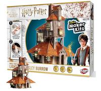 BLADEZ Harry Potter Build Your Own Light up Weasley Burrow - Illuminated Model with 50 Pieces & LED Lights - Craft Kits for Kids Ages 8+ STEM Learning Activity Set, Creative Maker Kitz Toyz