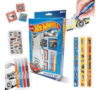 BLADEZ Hot Wheels Activity Set - Arts and Crafts for Kids with 150+ Pieces Including Pens, Stickers, Stampers & Colour-in Car - Licensed Craft Kits for Kids Ages 3+ - Creative Maker Kitz Toyz