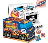 BLADEZ Hot Wheels Bumper Activity Set, Arts and Crafts, Licensed Stationary Set with pens and stickers, 250+ pieces, Creative Maker Kitz by Bladez Toyz