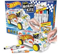 BLADEZ Hot Wheels Custom Super Van, Make Your Own Kit with Pull Back Motors & Stunt Ramp - DIY Craft Set for Kids 6-12, Creative Play, Arts and Crafts for Kids, Toy Cars, Maker Kitz Toyz