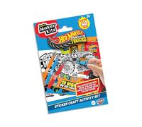 BLADEZ Hot Wheels Monster Trucks Sticker Activity Set - Creative Fun with Stickers & Colouring - Stickers for Children with Mini Card Monster Trucks & Pens - Perfect for Party Bags - 1 Pack