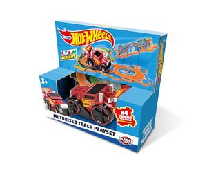 BLADEZ Hot Wheels Playset, Motorised Track Playset, Vehicle and Track, STEM Activity Set for Preschool children, Jumbo Size, 4 Puzzle Pieces, Licensed Toy by Bladez Toyz