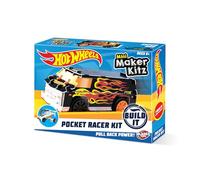 BLADEZ Hot Wheels Toyz Pocket Racer Maker Kitz 1 Pack - Build & Race Mini Cars - Pull-Back Motors for Turbo Performance & Easy Snap-Fit Assembly - Works on Hot Wheels Track - COLOURS WILL VARY