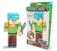 BLADEZ Minecraft Make Your Own Alex, Licensed Craft Set, Arts and Crafts for Boys and Girls, Licensed Toy for kids, Creative Maker Kitz Toyz