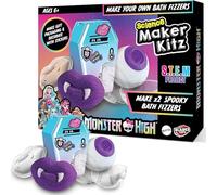 BLADEZ Monster High Toyz Make Your Own Bath Fizzers Kit - Fun Monster High Toys for Kids with Peach Scent & Gift Boxes - STEM Activity with Colourful Bath Bomb Moulds & Ingredients