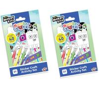 BLADEZ Numberblocks Sticker Activity Set - 40+ Pieces Kids Sticker Sheets with Felt Tips, Colouring Characters - Educational Maths Learning - Kids Party Bag Fillers, Creative Maker Kitz Toyz