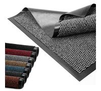 BLADO Door Mat Barrier Mat Non Slip Rubber Mats Washable Light Weight Heavy Duty | Floor Mats Kitchen Rugs Dirt Trapper Doormat Entrance Rug Shoes Scraper Super Absorbent Carpet (40cm x 60cm, Grey)