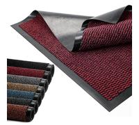 BLADO Door Mat Barrier Mat Non Slip Rubber Mats Washable Light Weight Heavy Duty | Floor Mats Kitchen Rugs Dirt Trapper Doormat Entrance Rug Shoes Scraper Super Absorbent Carpet (80cm x 300cm, Red)