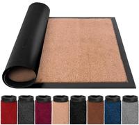 BLADO Door Mats Indoor Outdoor Heavy Duty Dirt Trapper - Non Slip Washable Door Mat with Rubber Backing Super Absorbent Floor Mat for Home, Offices (90cm x 150cm, Beige)