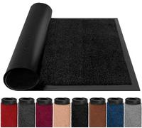 BLADO Door Mats Indoor Outdoor Heavy Duty Dirt Trapper - Non Slip Washable Door Mat with Rubber Backing Super Absorbent Floor Mat for Home, Offices (40cm x 60cm, Black)