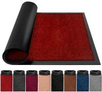 BLADO Door Mats Indoor Outdoor Heavy Duty Dirt Trapper - Non Slip Washable Door Mat with Rubber Backing Super Absorbent Floor Mat for Home, Offices (120cm x 180cm, Red)
