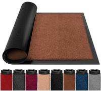 BLADO Door Mats Indoor Outdoor Heavy Duty Dirt Trapper - Non Slip Washable Door Mat with Rubber Backing Super Absorbent Floor Mat for Home, Offices (120cm x 180cm, Brown)