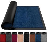 BLADO Indoor & Outdoor Heavy Duty Washable Non Slip Dirt Trapper Super Absorbent Door Mat (50cm x 80cm, Dark Blue)