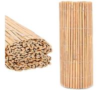 BLADO Natural Bamboo Slat Fence - Screening Slatted Roll for Garden Outdoor Wind/Sun Protection-Garden Privacy Shield-Fence Panel (H: 1M x L: 4M)