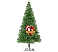 Blado Outdoor Christmas Tree with 800 Tips, Bushy Looking Artificial christmas Tree with Metal Stand Xmas Home Decor, Easy to Assemble Xmas Tree for Christmas Decorations (Green, 6FT/182CM)