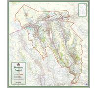 Blaenau Gwent - UK County Map Paper Laminated - 90 x 85 cm