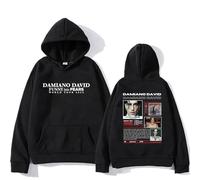 BLAENU Damiano David World Tour 2025 Hoodie Funny Men Women Sweatshirt Harajuku Winter Clothes Pullover Hoodie XXS-4XL-Black||xx_l
