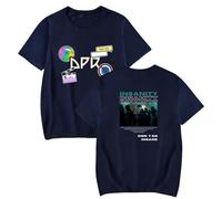 BLAENU DPR IAN Cartoon T-Shirt Men Women Casual Hip Hop Cotton Summer Tops Teen XXS-4XL-Navy Blue||l