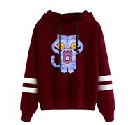 BLAENU Hoodie KPop D-Demon H-Hunters Merch Unisex Casual Long Sleeve Hip Hop Pattern Sweatshirt Men's Women's Retro Harajuku Streetwear-Red||3x_l