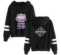 BLAENU Hoodie KPop D-emon H-Hunters Merch Unisex Casual Long Sleeve Hip Hop Pattern Sweatshirt Women Men Retro Harajuku Streetwear-Black||3x_l