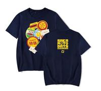 BLAENU Sakamoto Day Merch T-Shirt 2D Cotton Printed Short Sleeve Hip Hop Fun Harajuku Tops Summer Crew Neck Hip Hop Tshirt Neutral Streetwear Suitable for Men and Women XXS-4XL-Navy Blue||l