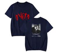 BLAENU T-Shirt DPR IAN Cartoon Print Fashion Casual Short Sleeve Men Women Summer Top Streetwear XXS-4XL-Navy Blue||xx_s