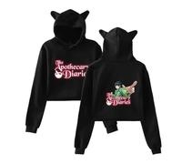 BLAENU The Apothecary Diaries Anime Hoodie Cat Ears Hooded Sweatshirt Long Sleeve Crop Top Women's Clothes XXS-XXL-Black||xx_s