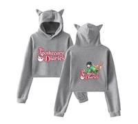 BLAENU The Apothecary Diaries Anime Hoodie Cat Ears Hooded Sweatshirt Long Sleeve Crop Top Women's Clothes XXS-XXL-Grey||xx_s