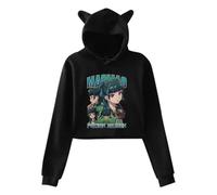 BLAENU The Apothecary Diaries Cat Ear Hoodie Cute Kawaii Vintage Short Pullover Sweatshirt for Girl XXS-XXL-Black||xx_s