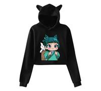 BLAENU The Apothecary Diaries Hoodie Girls 2D Anime Print Hoodie Cat Ears Short Classic Long Sleeve Sweatshirt XXS-XXL-Black||x_s