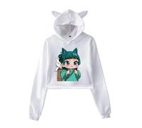 BLAENU The Apothecary Diaries Hoodie Girls 2D Anime Print Hoodie Cat Ears Short Classic Long Sleeve Sweatshirt XXS-XXL-White||x_s