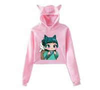 BLAENU The Apothecary Diaries Hoodie Girls 2D Anime Print Hoodie Cat Ears Short Classic Long Sleeve Sweatshirt XXS-XXL-Pink||m