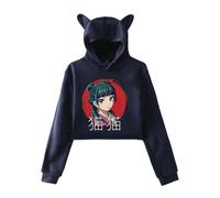 BLAENU The Apothecary Diaries Merch Girls Hoodie Cat Ear Fashion Long Sleeve Sweatshirt Kawaii Pullover Hoodie XXS-XXL-Navy blue||xx_s
