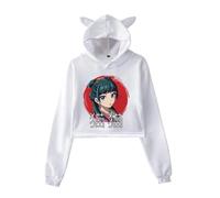 BLAENU The Apothecary Diaries Merch Girls Hoodie Cat Ear Fashion Long Sleeve Sweatshirt Kawaii Pullover Hoodie XXS-XXL-White||x_s