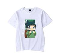 BLAENU The Apothecary Diaries Print T-Shirt Round Neck Short Sleeve Hip Hop Retro Harajuku Tops Summer Tshirt Cosplay Streetwear for Men Women-White||m