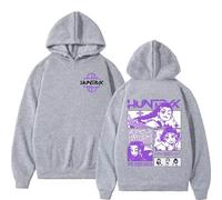 BLAENU Unisex K-Pop D-Demon H-Hunters Merch Sweatshirt Men Women Unisex Winter Long Sleeve Pullover Hoodie Fashion Streetwear XXS-4XL-Grey||4x_l