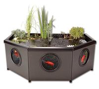 Blagdon Affinity Grand Half-Moon Living Water Feature Patio Pool Pond, with Inpond 5-in-1 3000 Filter Pump & UV Clarifier, LED Sotlight, 3 Fountain Feature Heads, 1 Planting Basket - Large