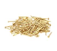 Blaihild 100Pcs Brass Round Head Nails Fasteners Hardware Accessories with 3 Sizes 10mm 15mm 18mm for DIY Crafts Picture Hanging Toy House Decoration (18mm Long)
