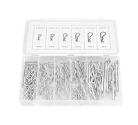 Blaihild 150Pcs Carbon Steel R Pin Assortment 18.4oz Wave Hairpin Cotter Pin Kit 2.38 to 3.96 Inch Lengths for Trailer Hitch Fastener Replacement Lawn Mower Axle