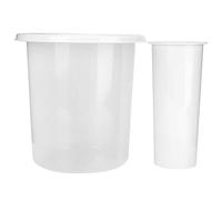 Blaihild 2 Pcs Clear Shaved Ice Cup, Reusable and Stackable Ice Bucket Making Tool, 5.1 in Diameter, 6.9 in Height, Perfect for Home Parties and Family Gatherings