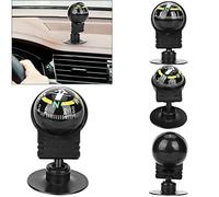 Blaihild 2PCS ABS Car Guide Ball, Portable Compass with Suction Cup, for Outdoor Navigation Hiking Camping