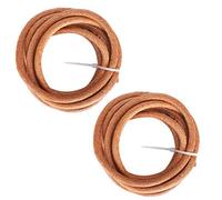 Blaihild 2Pcs Sewing Machine Belts, Leather Treadle Parts Replacement, Durable 70.9in for Home Sewing Machines, Ideal for Household Use