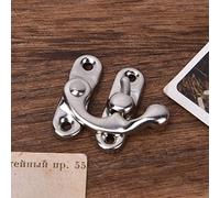 Blaihild 30 Pcs Hasp Hook, Iron Latch Hook with Bronze Yellow Silver Color Options, Right Left Type for Jewelry Box Gift Box (Silver Left)