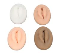 Blaihild 3D Lip Practice Module Lip Pad Silicone Model 4PCS Set for Permanent Makeup Training Soft Elastic No Blackening with Light Dark Black Translucent Skin Colors for Artists