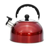 Blaihild 3L Stainless Steel Whistling Camping Kettle, Lightweight Compact Design, Perfect for Hiking and Outdoor Cooking (red)