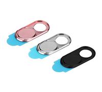 Blaihild 3pcs Metal Webcam Cover, Privacy Protection Lens Cap for Smartphones Tablets Laptops, with Easy Slide Open Close Design (Silver black pink mixed color)